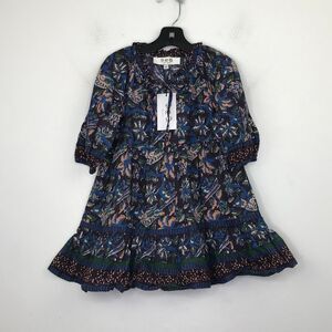Sea Girl's 2Y Dress Multicolor Noah Print Long Sleeve Ruffle Tiered NWT A1